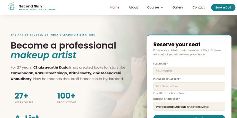 Second Skin Academy website